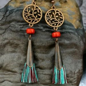 Bohemian Metal Tassel Earrings